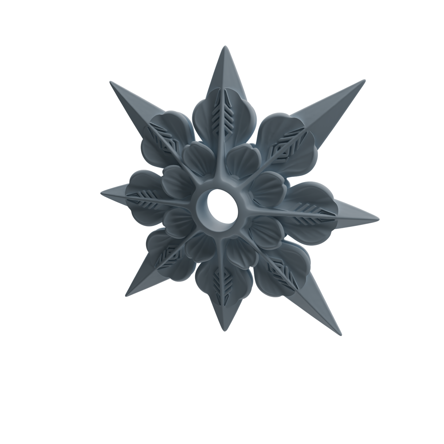 MRY-SFW LYGS453 Dragon Musket, Engraved Axe & Floral Shuriken Modern Model 4 pcs