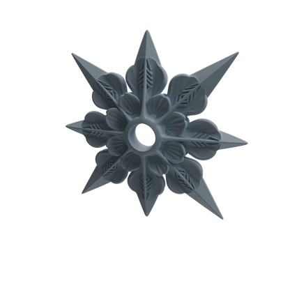 MRY-SFW LYGS453 Dragon Musket, Engraved Axe & Floral Shuriken Modern Model 4 pcs