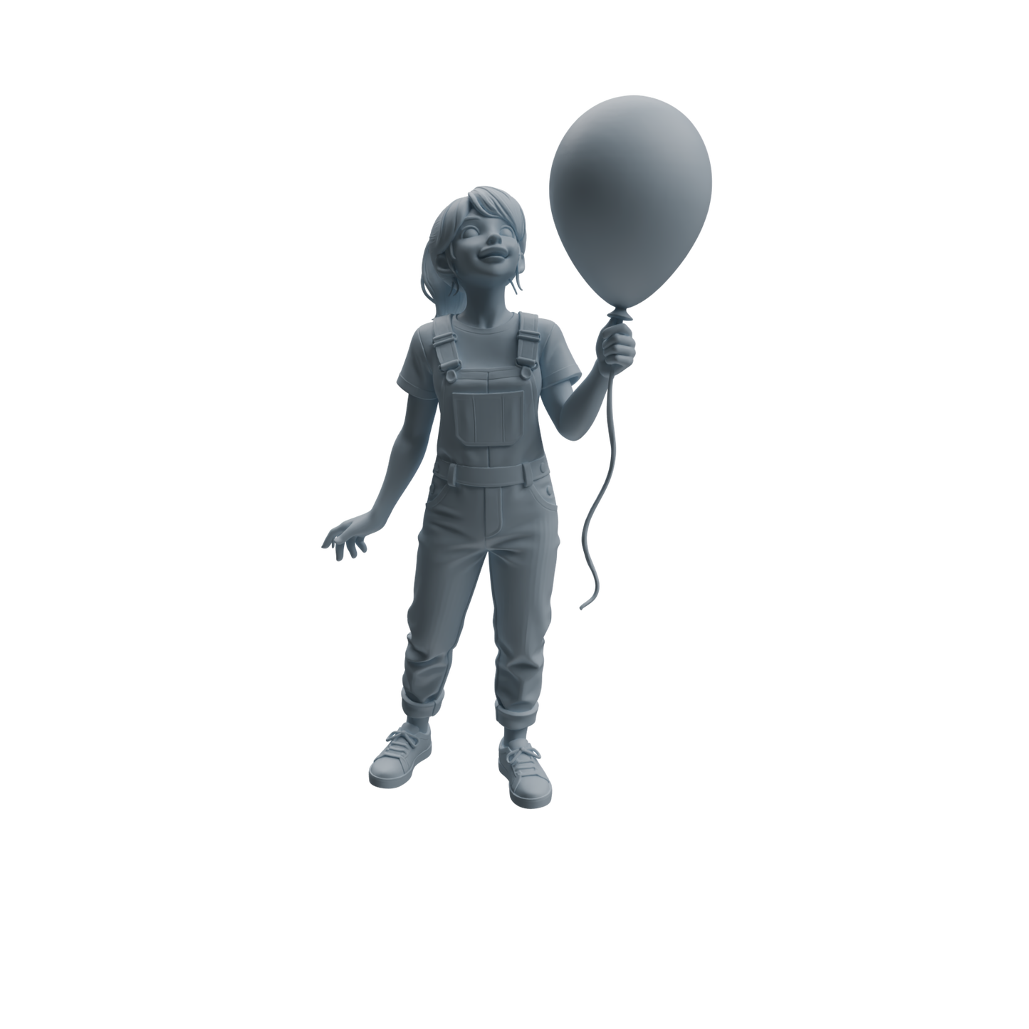 MRY-SFW LYTR1032 Amusement Park Themed People Holding Balloons Character Modern Model 4 pcs