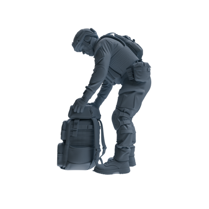 MRY-SFW SSTR183 Miniatures Soldier Model Kit Special Forces Soldier Pose Modern Model 3 pcs