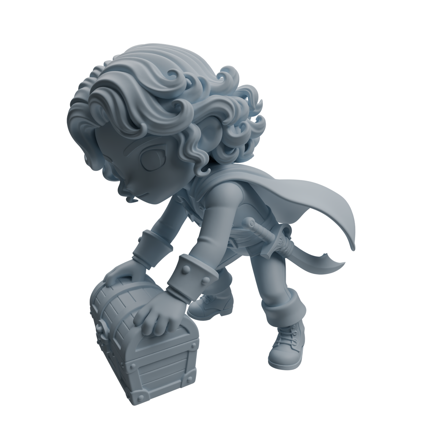 MRY-SFW LYTR1091 Multi-pose Chibi Pirate Character Modern Model 4 pcs