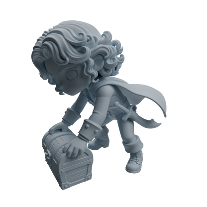 MRY-SFW LYTR1091 Multi-pose Chibi Pirate Character Modern Model 4 pcs