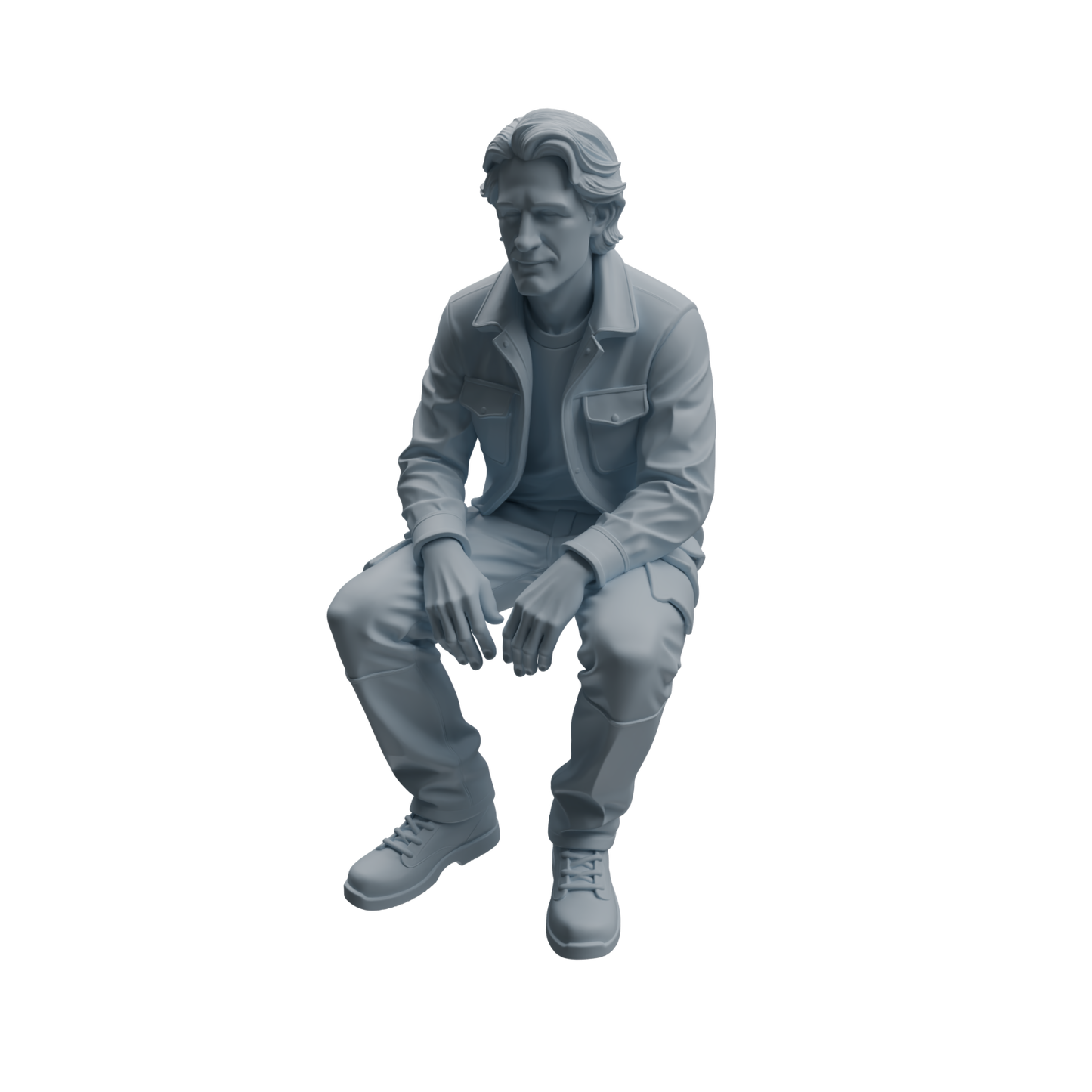 MRY-SFW LYTR1012 Outdoor Casual Sitting Male Character Modern Model 4 pcs