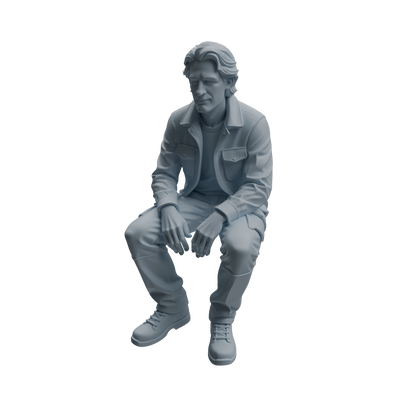 MRY-SFW LYTR1012 Outdoor Casual Sitting Male Character Modern Model 4 pcs