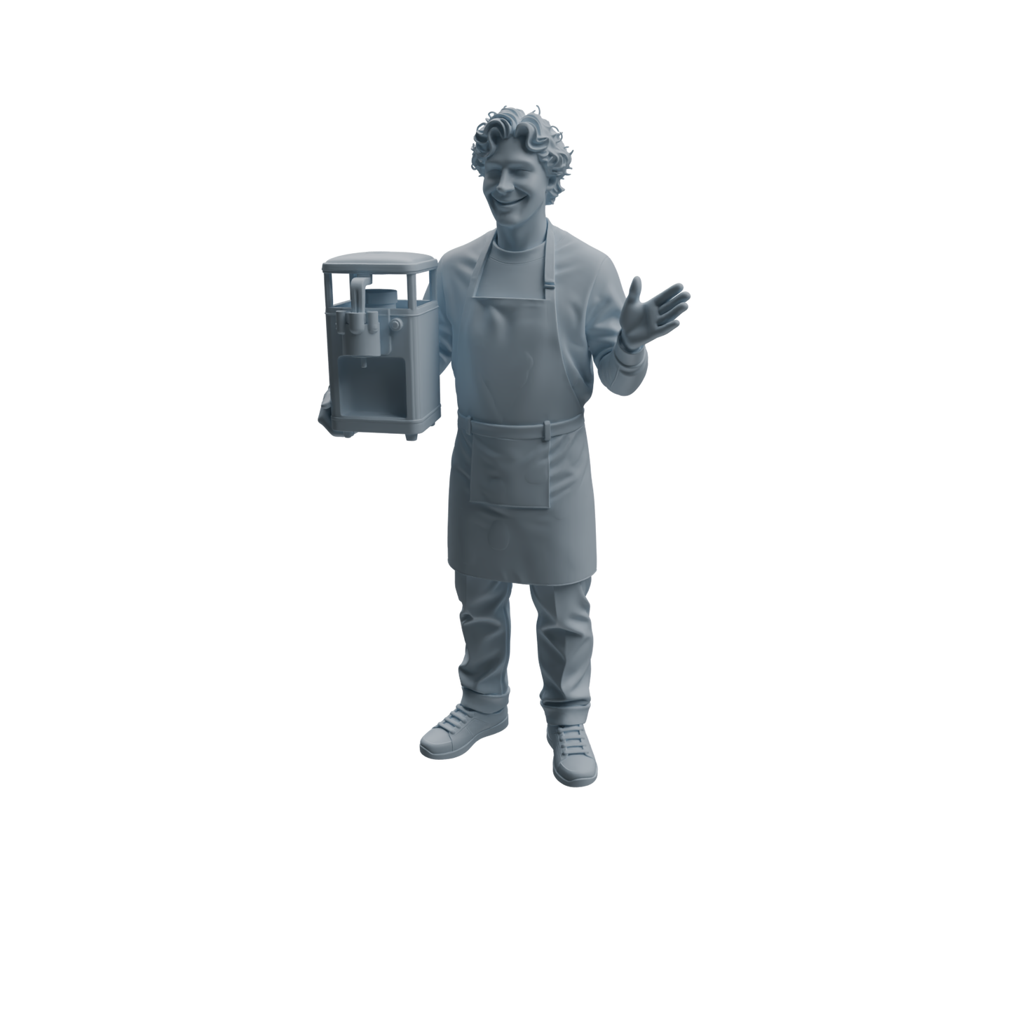 MRY-SFW LYTR1057 Ice Cream Shop Staff Character Modern Model 4 pcs