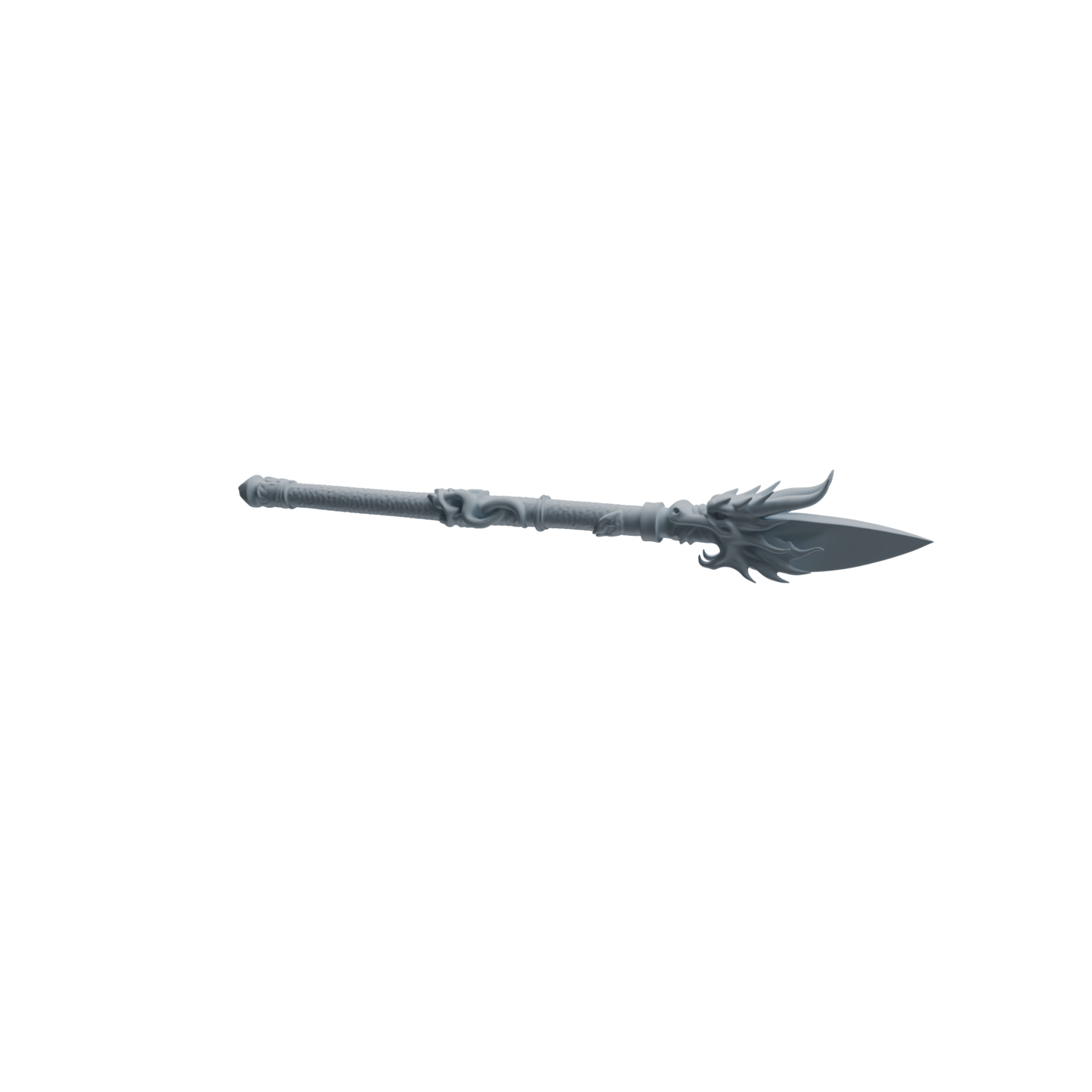 MRY-SFW LYGS436 Dragon Pattern Decorative Spear Weapon Modern Model 4 pcs