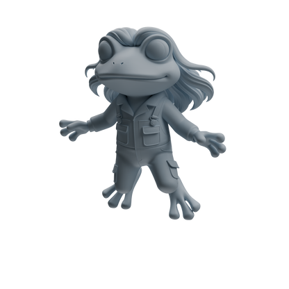 MRY-SFW LYTR1053 Cartoon Frog Animal Modern Model 3 pcs