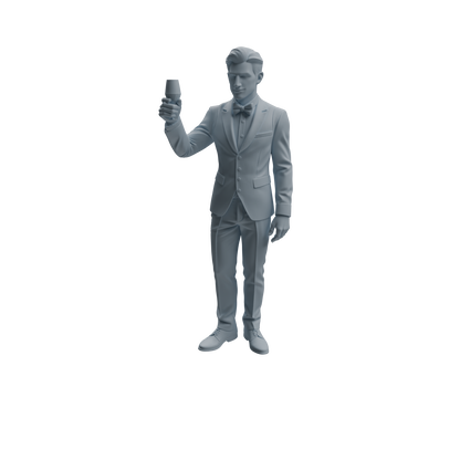 MRY-SFW LYTR932 Bar Bartender Man Character Modern Model 3 pcs