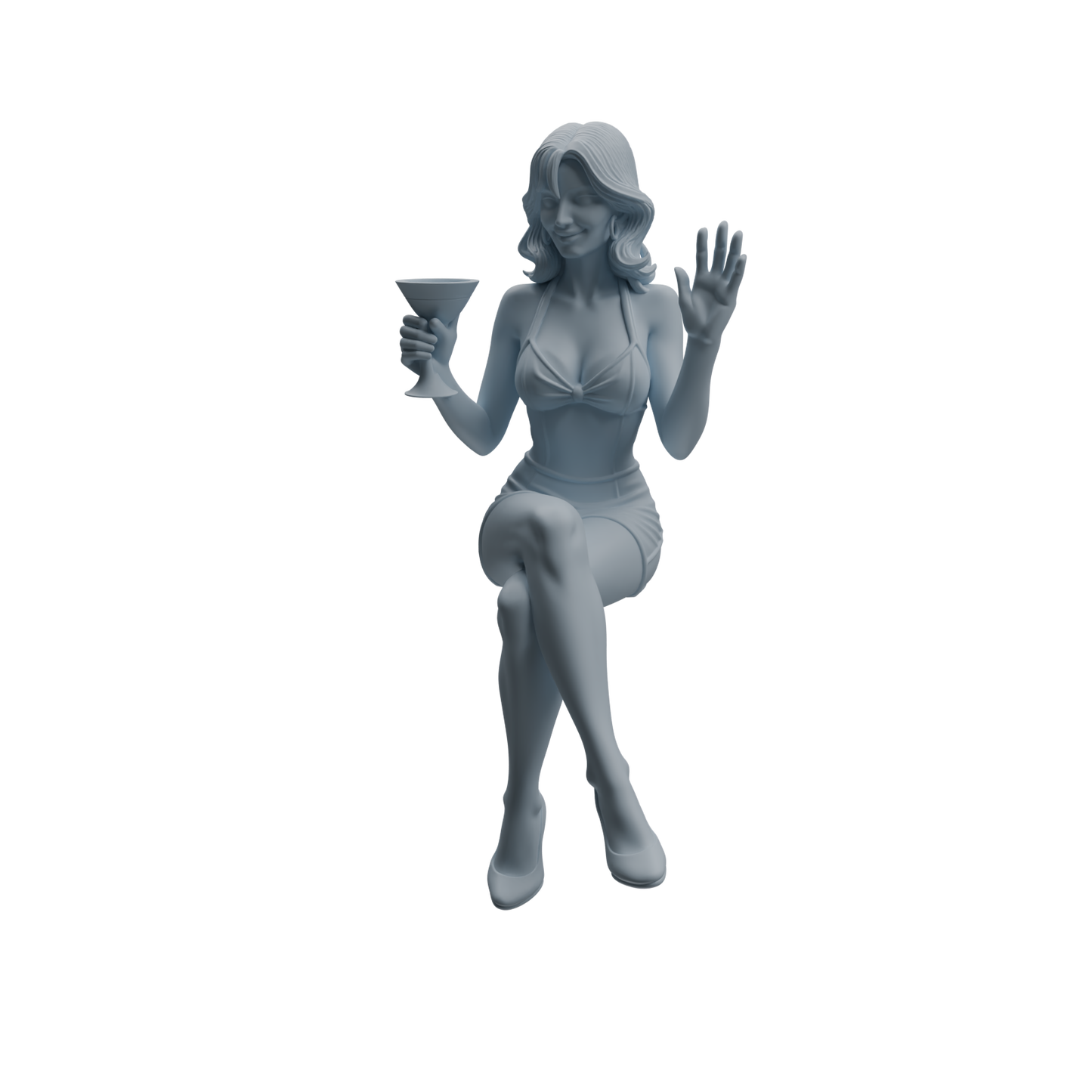 MRY-SFW LYTR936 Bar Counter Drinking Woman Character Modern Model 3 pcs