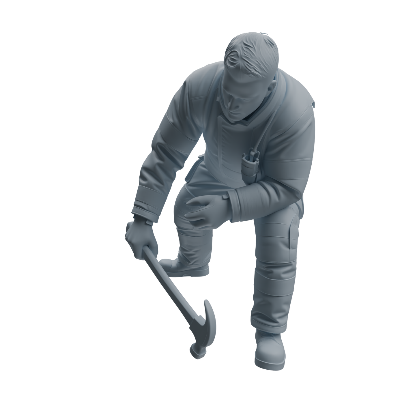MRY-SFW LYTR1063 Firefighter Action Pose Character Modern Model 4 pcs
