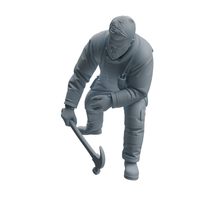 MRY-SFW LYTR1063 Firefighter Action Pose Character Modern Model 4 pcs