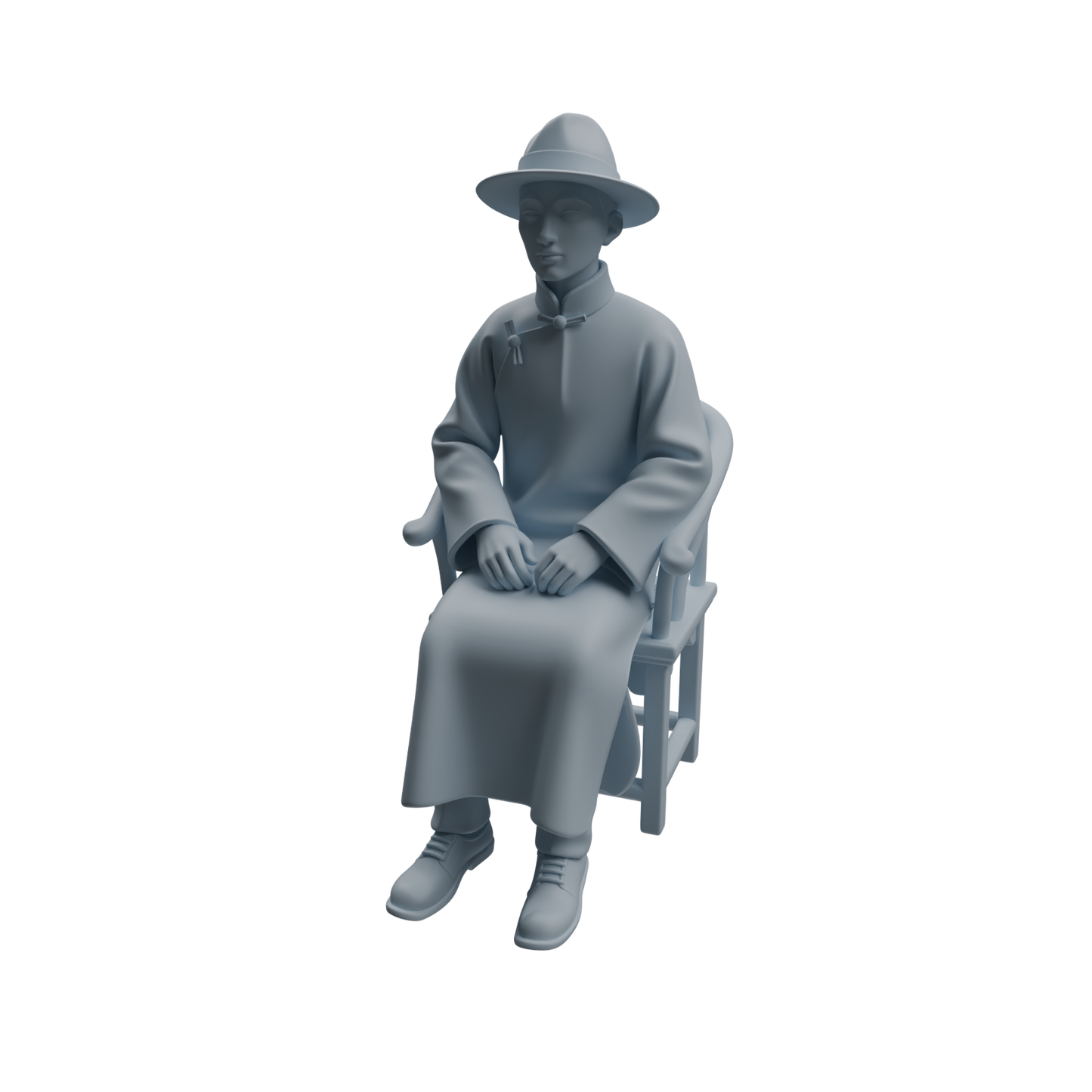 MRY-SFW LYTR980 Republic of China Scholar Tea Character Modern Model 3 pcs