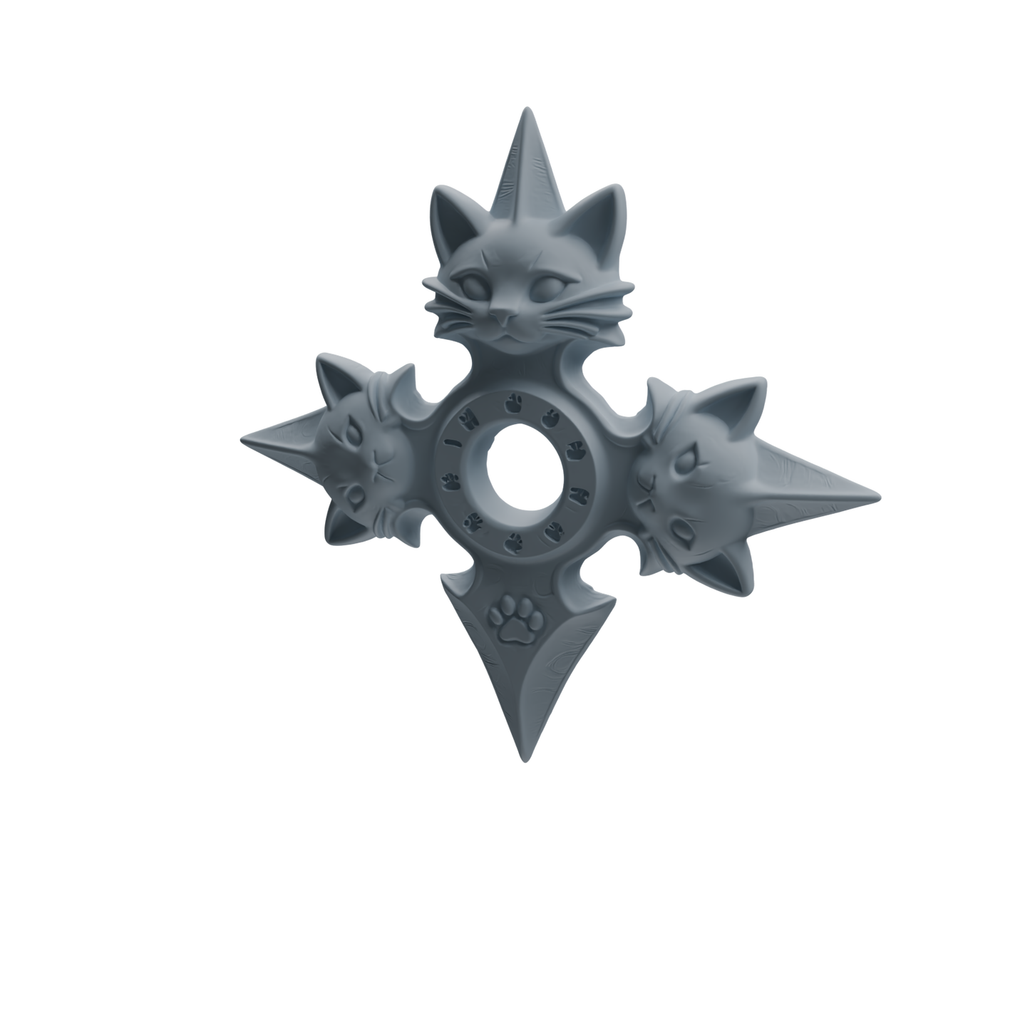 MRY-SFW LYGS445 Dragon & Cat Pattern Shuriken Modern Model 4 pcs