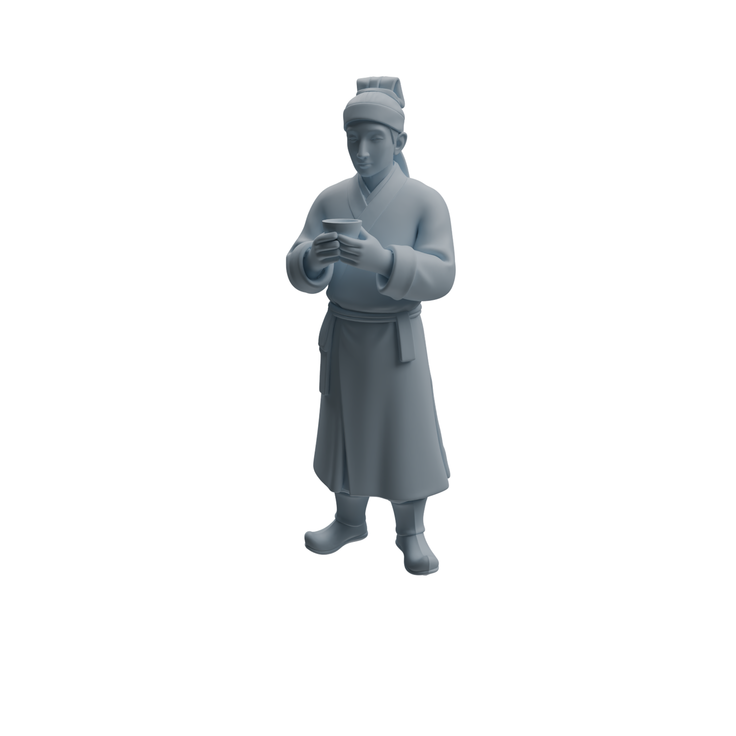 MRY-SFW LYTR981 Ancient Cup-Holding Scholar Character Modern Model 3 pcs