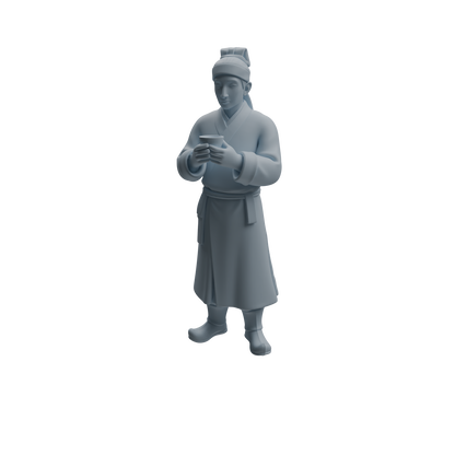 MRY-SFW LYTR981 Ancient Cup-Holding Scholar Character Modern Model 3 pcs