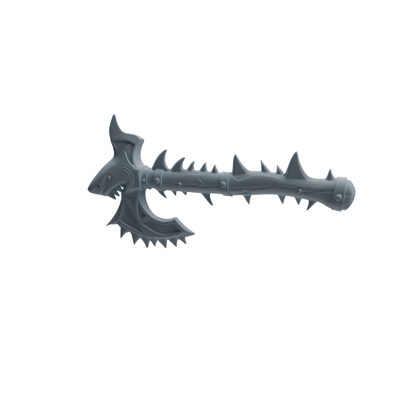MRY-SFW LYGS435 Feather Blade Spear and Shark Tooth Battle Axe Weapon Modern Model 3 pcs
