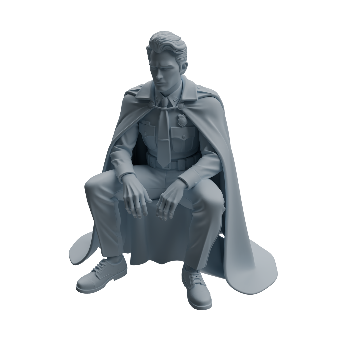 MRY-SFW LYTR950 Cloak Uniform Sitting Male Character Modern Model 3 pcs