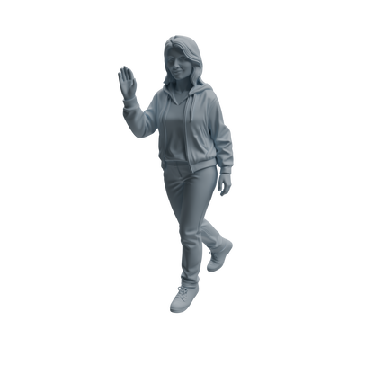 MRY-SFW LYTR1060 Casual Sitting & Waving Character Modern Model 3 pcs