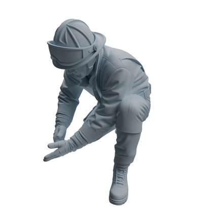 MRY-SFW LYTR1064 Firefighter with Equipment Character Modern Model 4 pcs