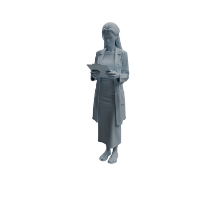 MRY-SFW LYTR1006 Female Doctor in Clinic Scene Character Modern Model 4 pcs