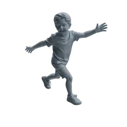 MRY-SFW LYTR1034 Joyful Kids Character Modern Model 4 pcs