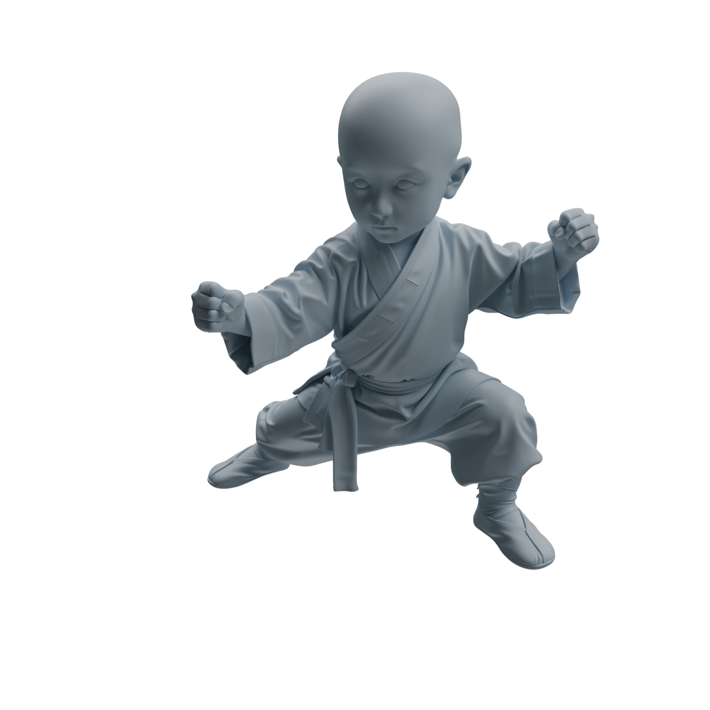 MRY-SFW LYTR1079 Kung Fu Pose Little Monk Character Modern Model 3 pcs