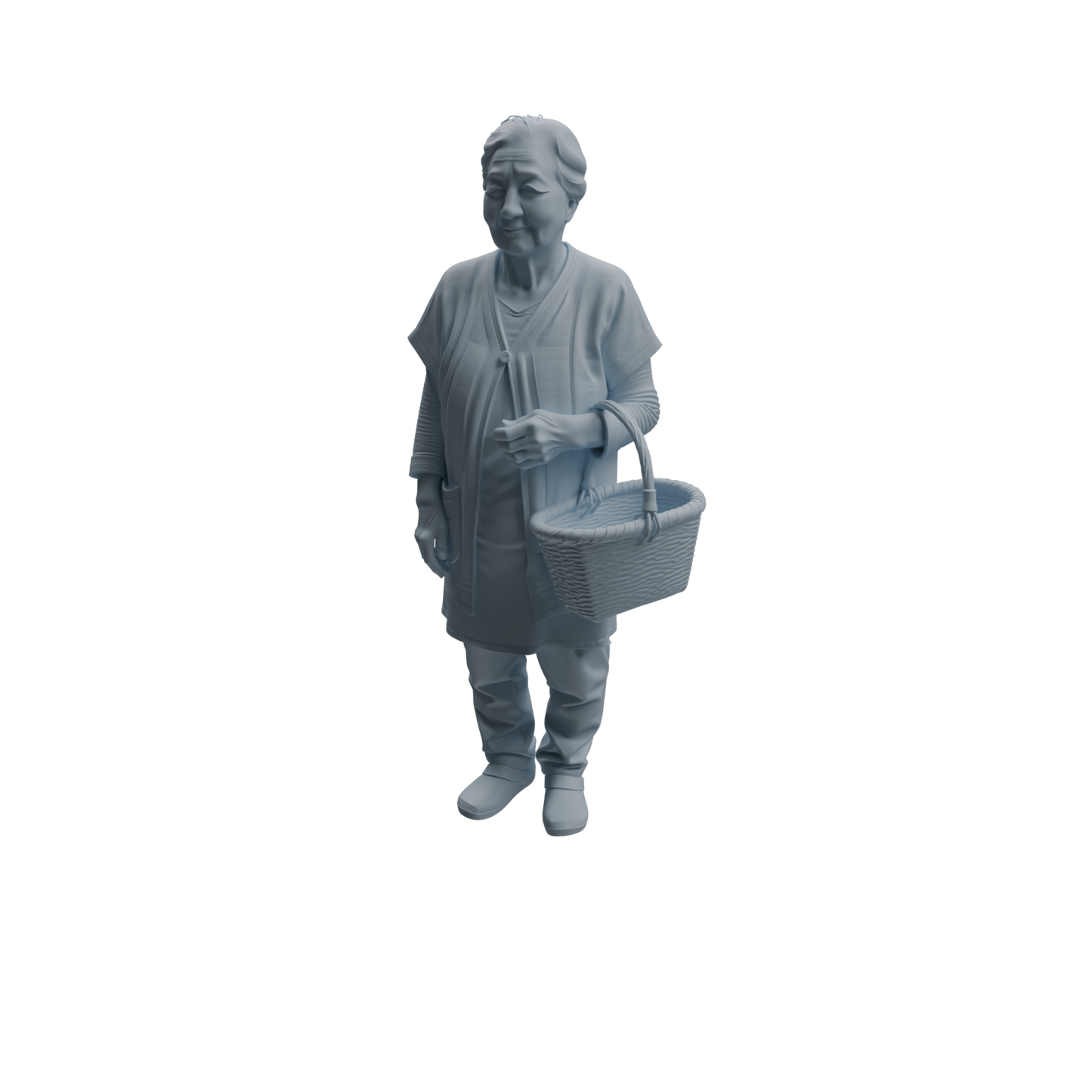 MRY-SFW LYTR995 Market Elderly Shopper Character Modern Model 4 pcs