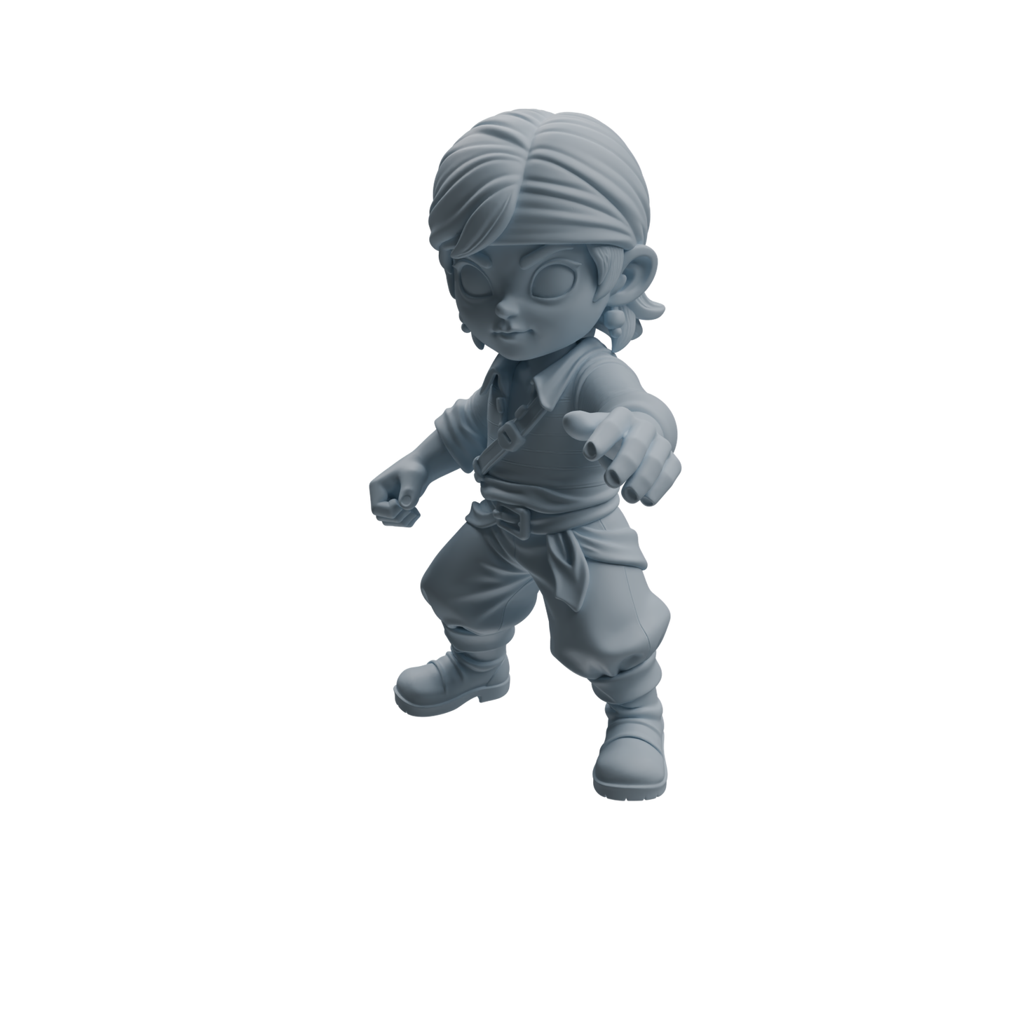 MRY-SFW LYTR1090 Chibi Pirate Boy Character Modern Model 4 pcs