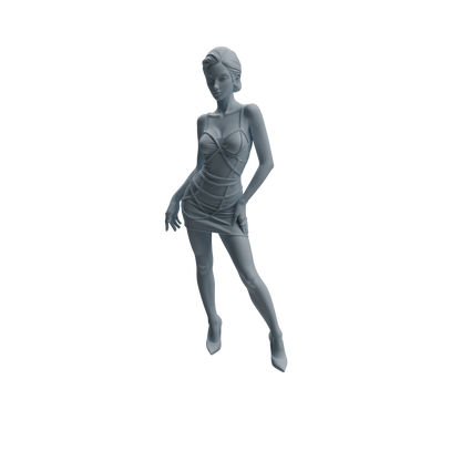 MRY-SFW LYTR931 Nightclub Style Woman Character Modern Model 3 pcs