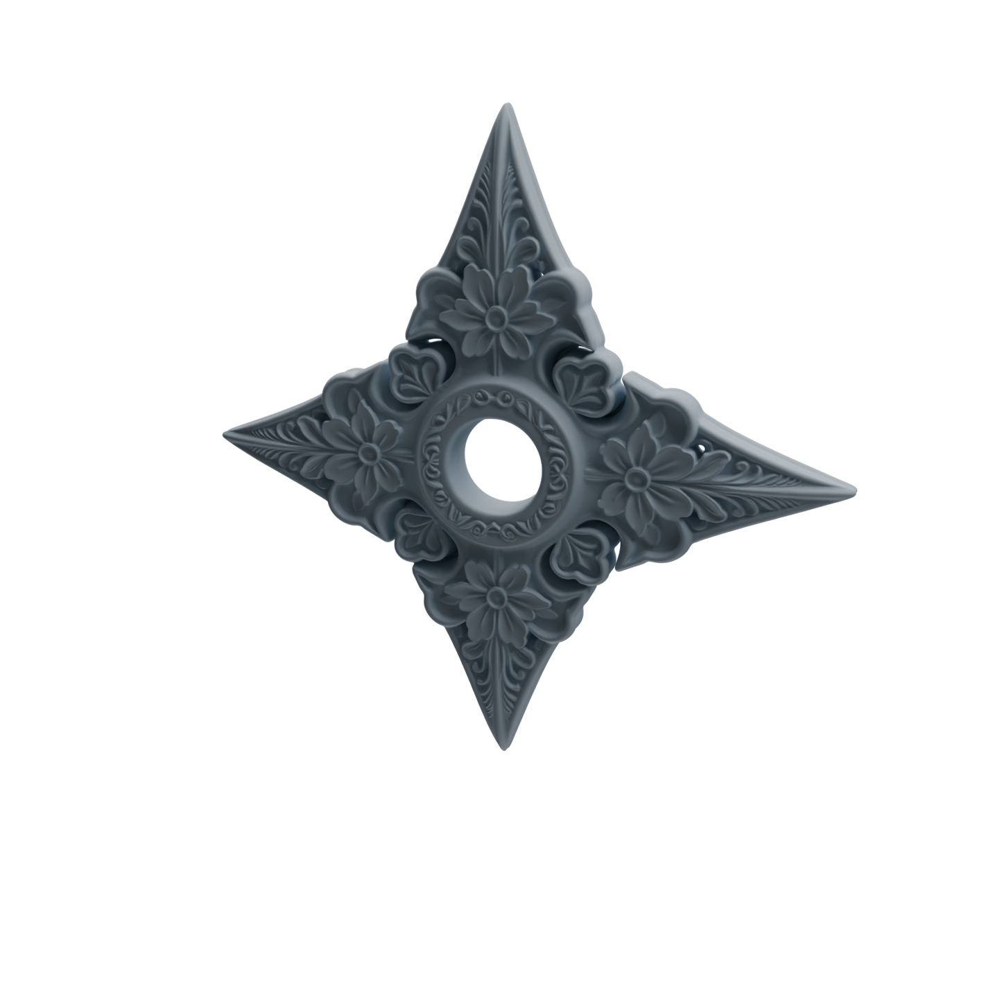 MRY-SFW LYGS448 Floral Pattern Shuriken Modern Model 4 pcs