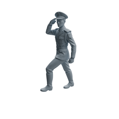 MRY-SFW LYTR947 Military Officer Man Character Modern Model 4 pcs