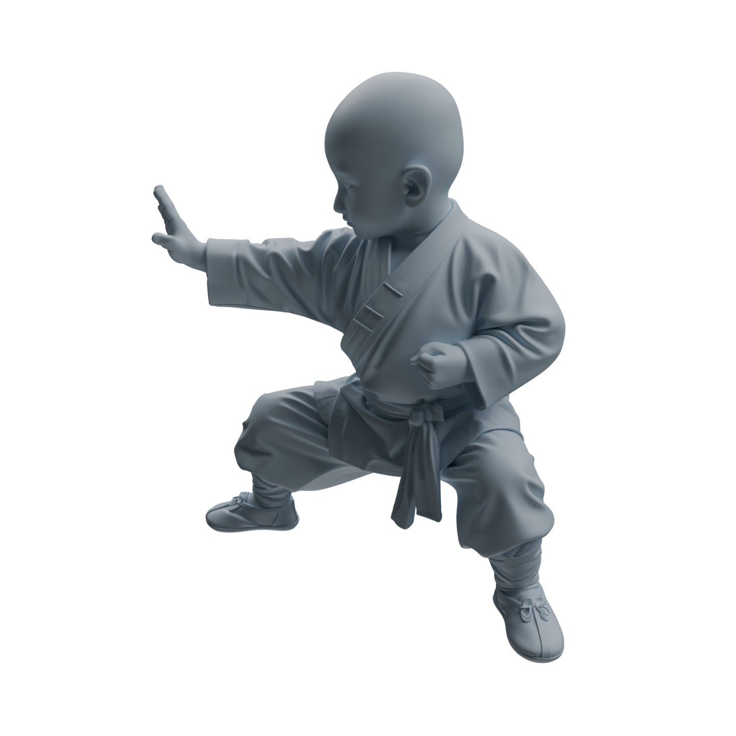 MRY-SFW LYTR1070 Kung Fu Little Monk Style Character Modern Model 4 pcs