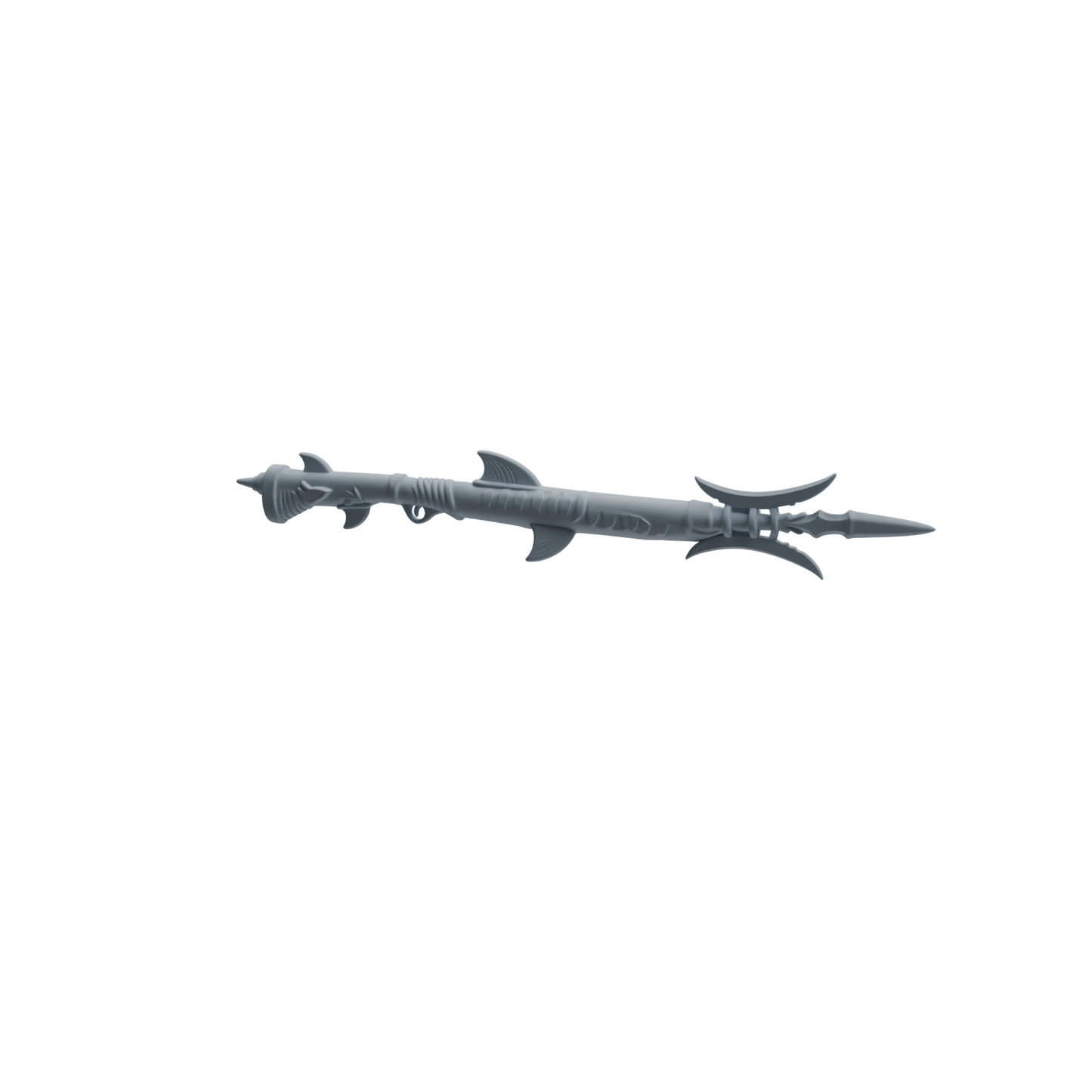 MRY-SFW LYGS426 Shark and Dragon Pattern Decorative Spear Weapon Modern Model 4 pcs