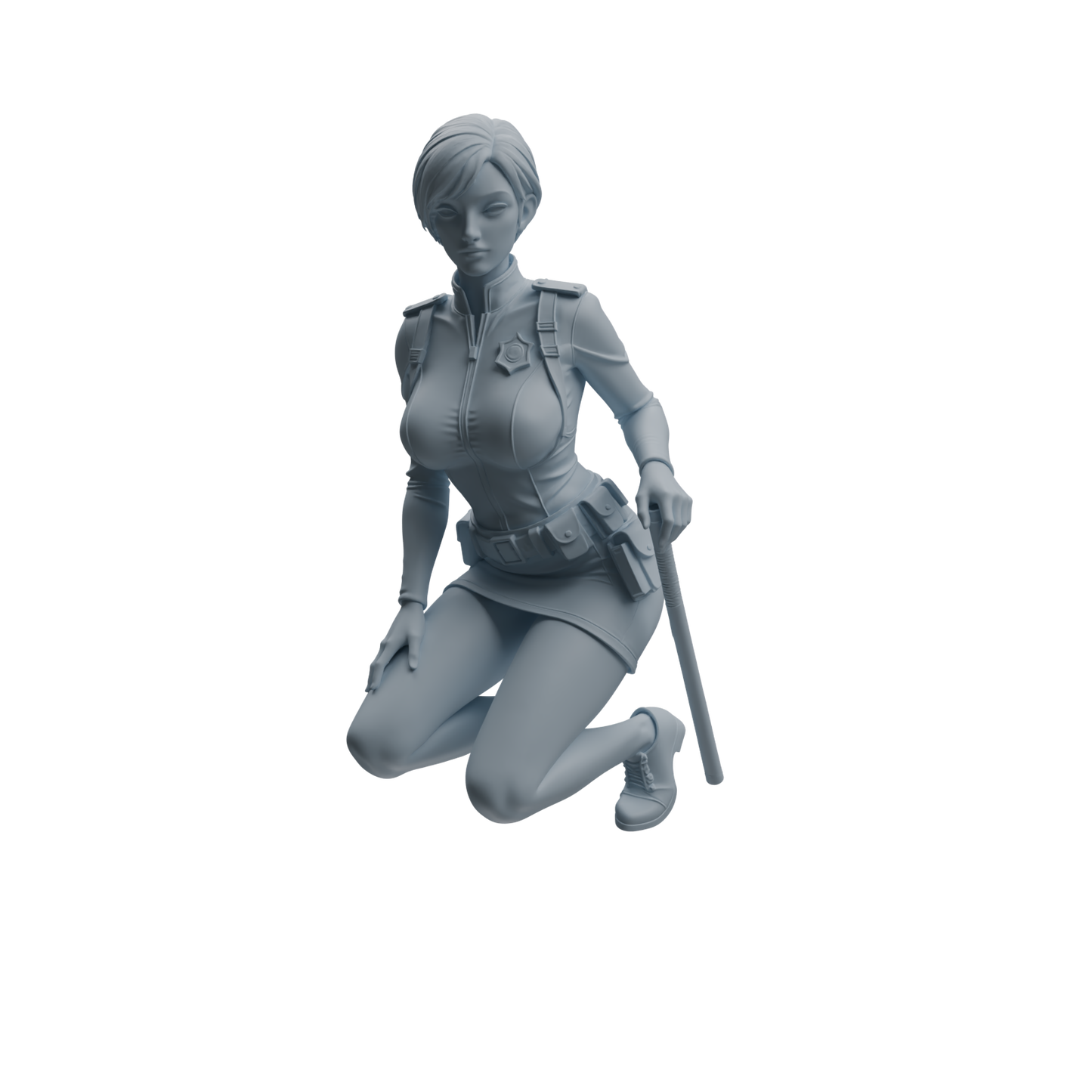 MRY-SFW LYTR955 Seated Female Police Officer Character Modern Model 4 pcs