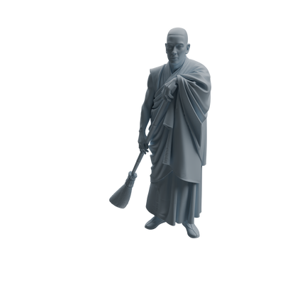 MRY-SFW LYTR1084 Multi-pose Sweeping Monk Character Modern Model 4 pcs