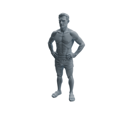 MRY-SFW LYTR1010 Male Lifeguard in Different Poses Character Modern Model 3 pcs