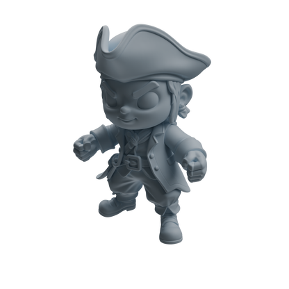 MRY-SFW LYTR1089 Chibi Pirate Character Modern Model 4 pcs