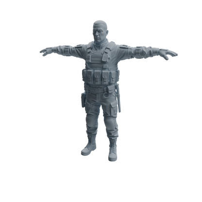 MRY-SFW LYTR954 Tactical Gear SWAT Officer Character Modern Model 4 pcs