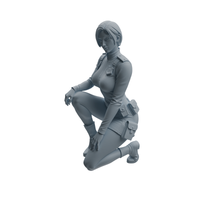MRY-SFW LYTR956 Multi-Pose Female Police Officer Character Modern Model 3 pcs