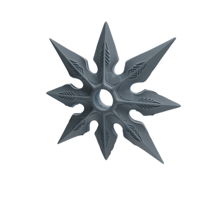 MRY-SFW LYGS451 Dragon Pattern Crossbow & Leaf Pattern Shuriken Modern Model 4 pcs