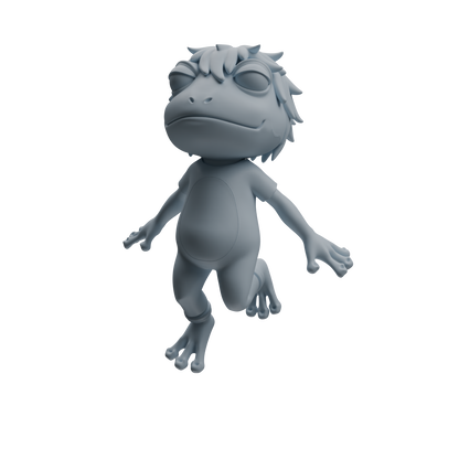 MRY-SFW LYTR1052 Cartoon Frog Animal Modern Model 4 pcs
