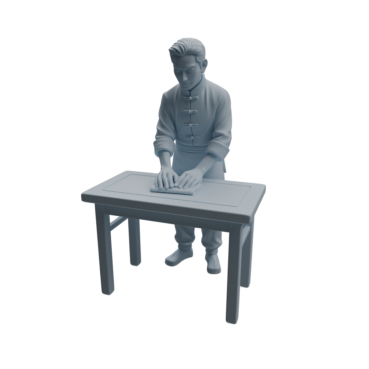 MRY-SFW LYTR986 Chinese Teahouse Service Attendant Character Modern Model 4 pcs