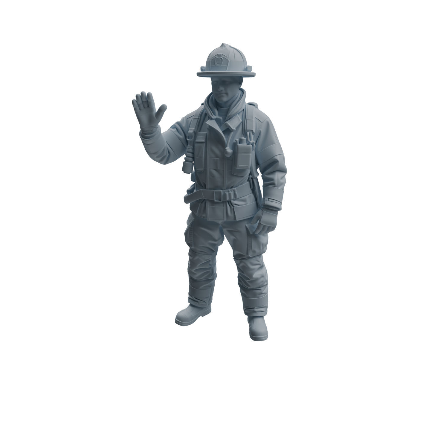 MRY-SFW LYTR1062 Firefighter Occupation Pose Character Modern Model 4 pcs