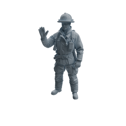 MRY-SFW LYTR1062 Firefighter Occupation Pose Character Modern Model 4 pcs