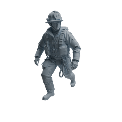MRY-SFW LYTR1066 Water Rescue Firefighter Character Modern Model 4 pcs