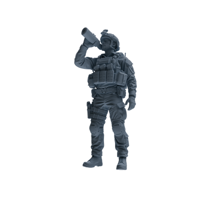 MRY-SFW SSTR181 Miniatures Soldier Model Kit Combat Soldier Pose Modern Model 6 pcs