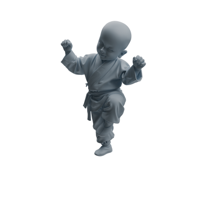MRY-SFW LYTR1071 Little Monk with Expressions and Actions Character Modern Model 3 pcs