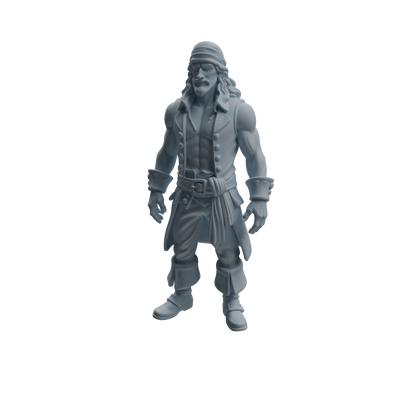MRY-SFW LYTR1092 Realistic Pirate Character Modern Model 3 pcs