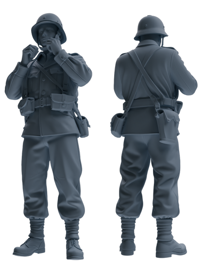 MRY-SFW SSTR210 Miniatures Soldier Model Kit WWII Soldier Organizing Gear Pose Modern Model 4 pcs