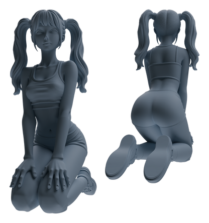 MRY-SFW LYTR832 Resting Female Athlete Figure Modern Model 6 pcs Miniature Car Diorama Figures Scene Props Accessories Resin